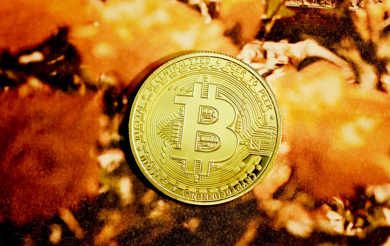 An image of a physical bitcoin representation.