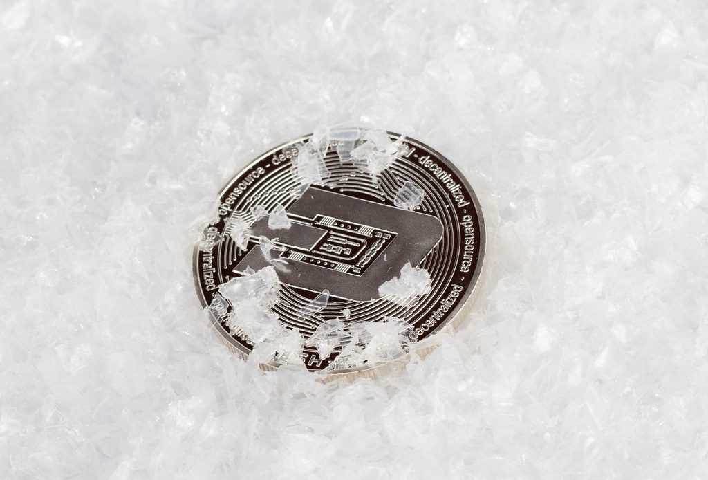 An image of the Dash crypto coin.